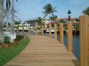 Beautiful South Florida Tropical Wood Dock