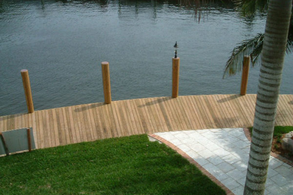 Beautiful South Florida Tropical Wood Dock