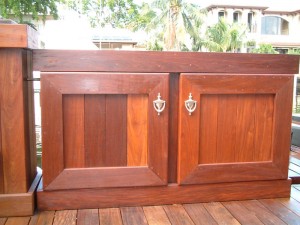 Custom Wood Cabinet & Deck