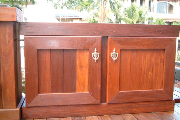 Custom Wood Cabinet & Deck