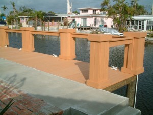 Sea Wall Cap & Wood Dock with Composite Deck