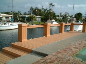 Sea Wall Cap & Wood Dock with Composite Deck