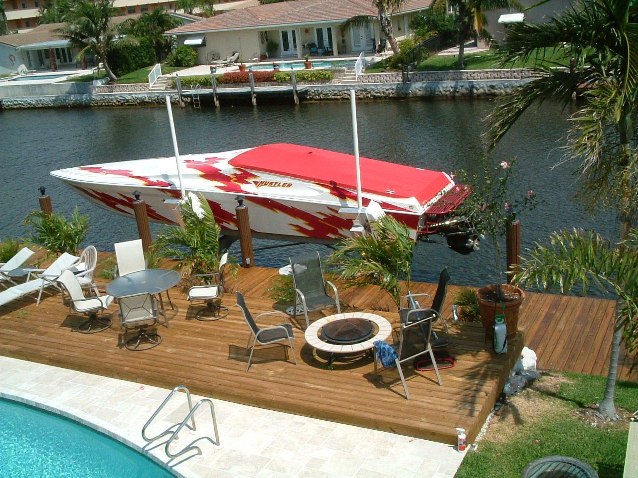 new dock, deck and 14,000 # elevator boatlift - all power