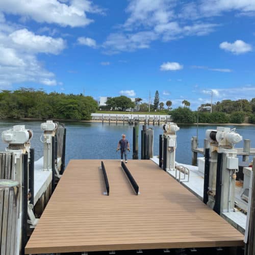 Custom platform for 100,000 lb boat lift in South Florida