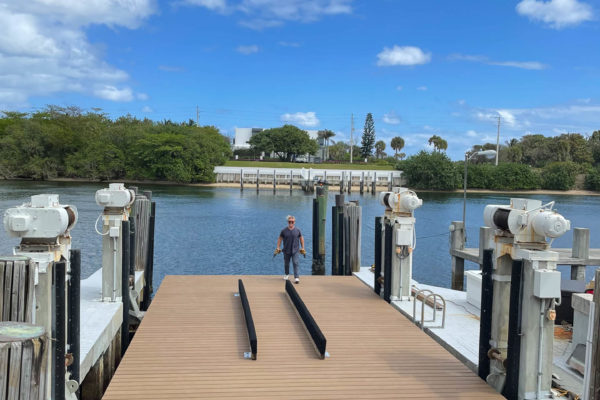 Custom platform for 100,000 lb boat lift in South Florida