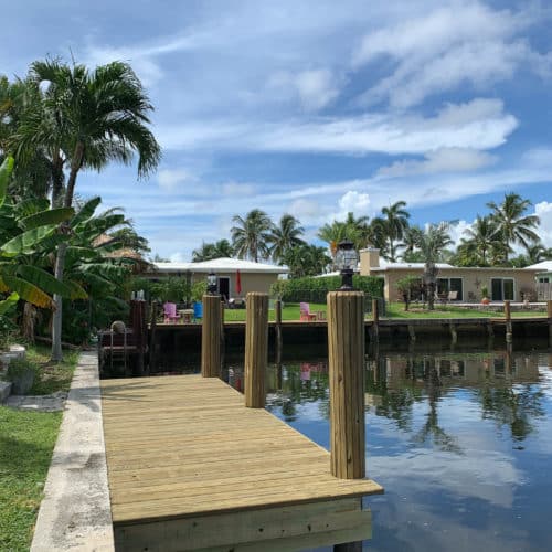 Small dock build in South Florida