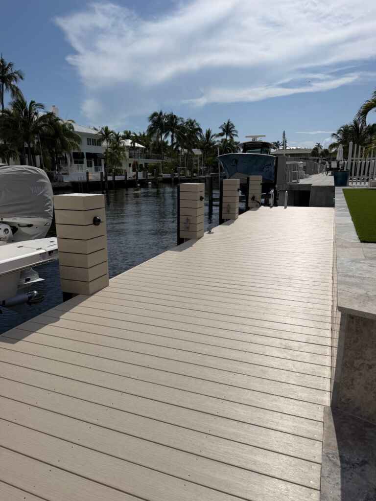 Composite dock in deerfield beach.