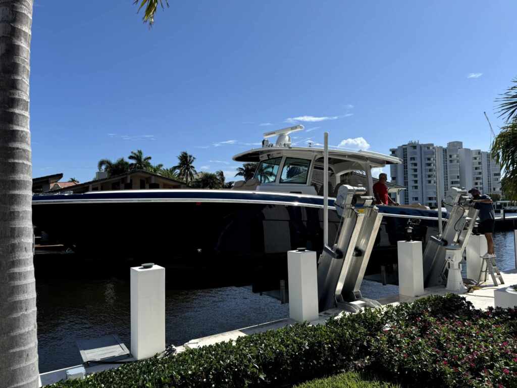 Elevator boat lift in delray beach.