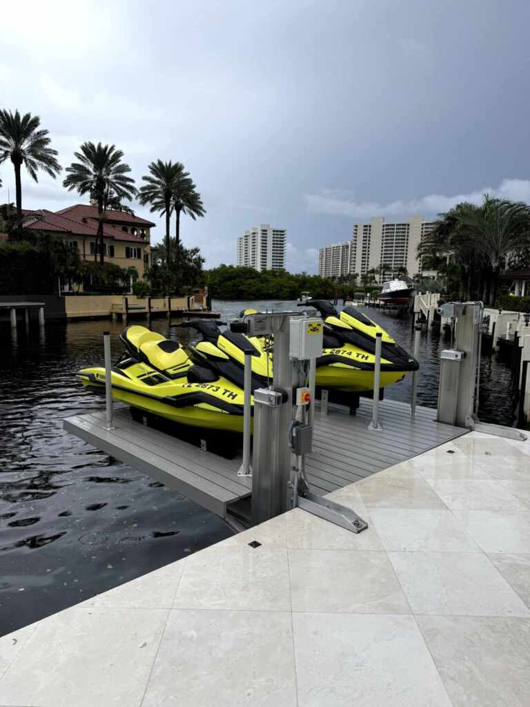 Jet ski platform lift in boca raton.